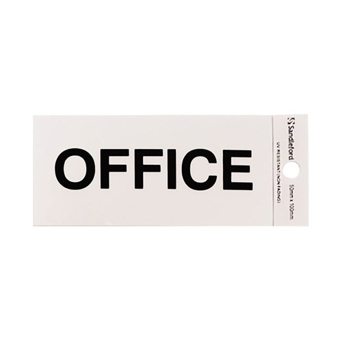 SANDLEFORD SIGNS SELF ADHESIVE 100x50mm Office